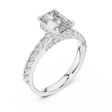  White Gold Radiant Harmony Classic Ring Right View