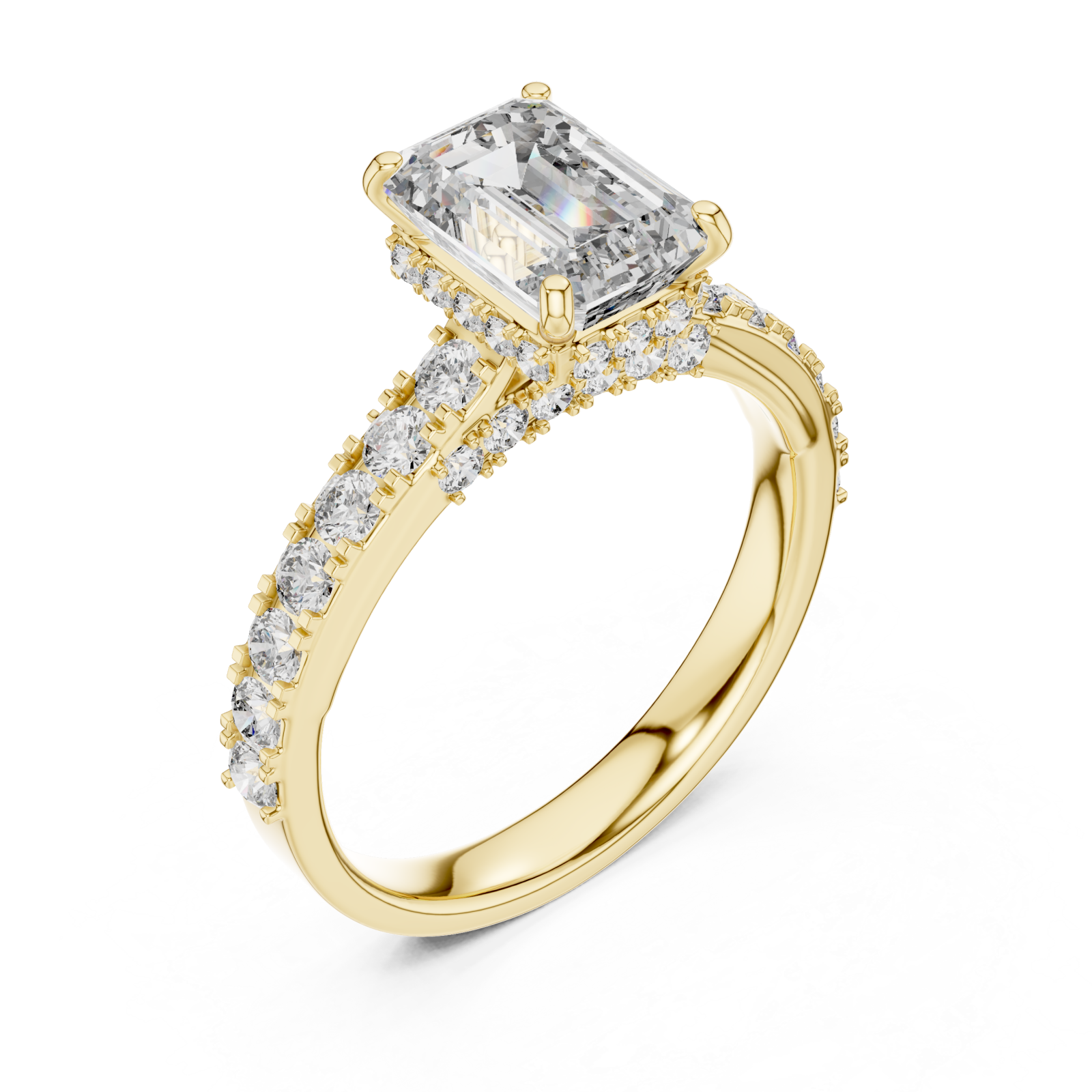 Gold Radiant Harmony Classic Ring Right View
