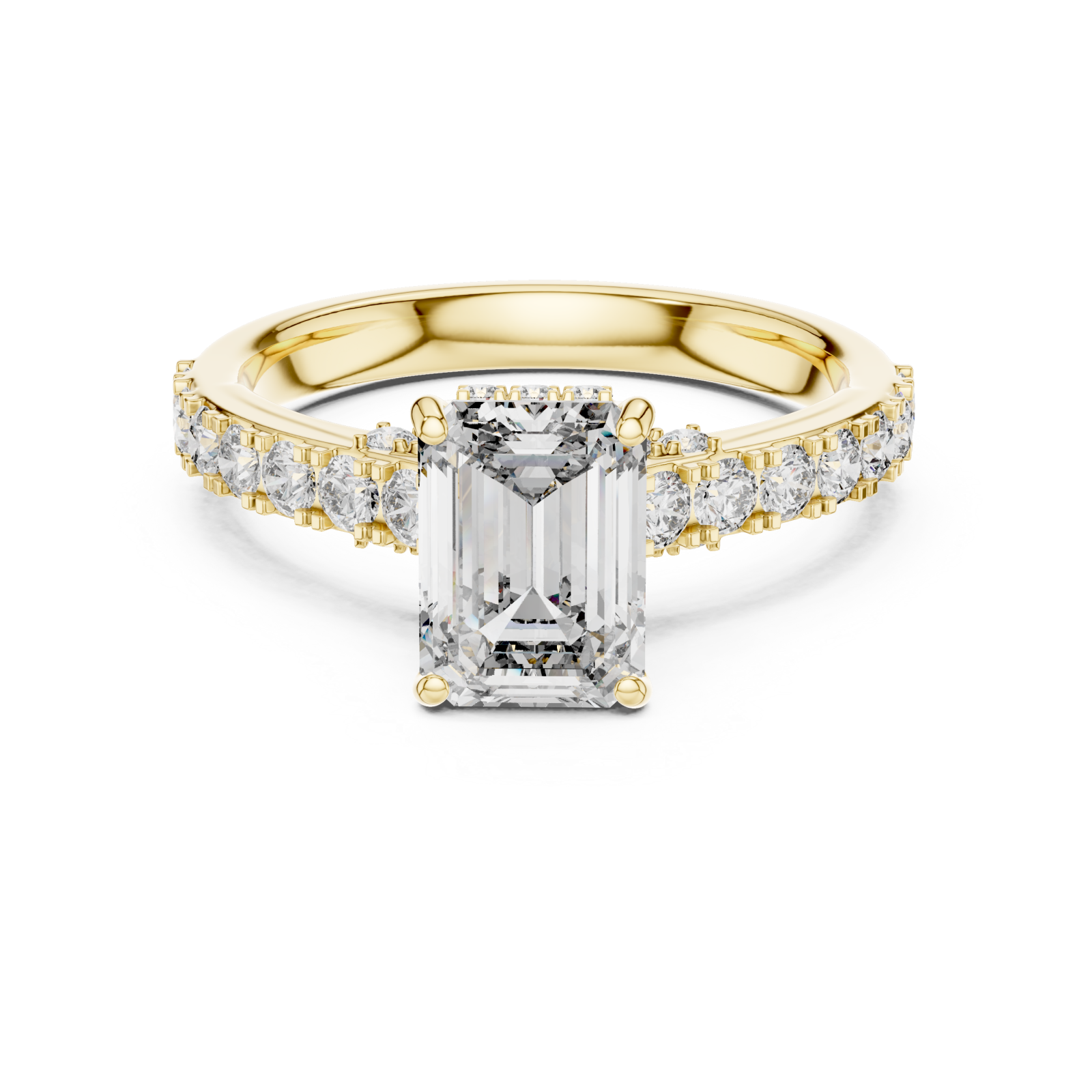  Gold Radiant Harmony Classic Ring Front View