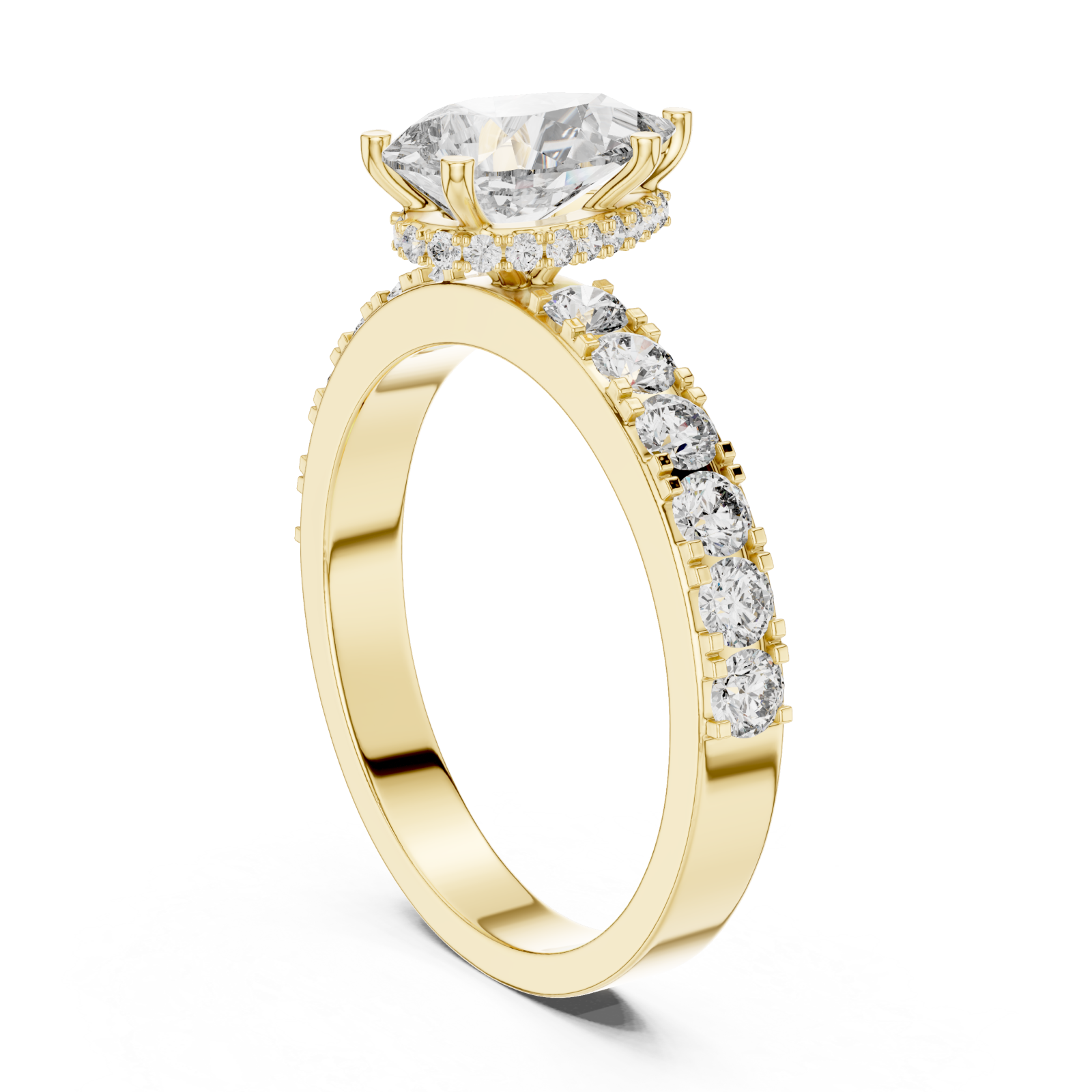  Gold Crystalline Whisper Grace Ring Left View