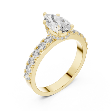 Gold Crystalline Whisper Grace Ring Right View