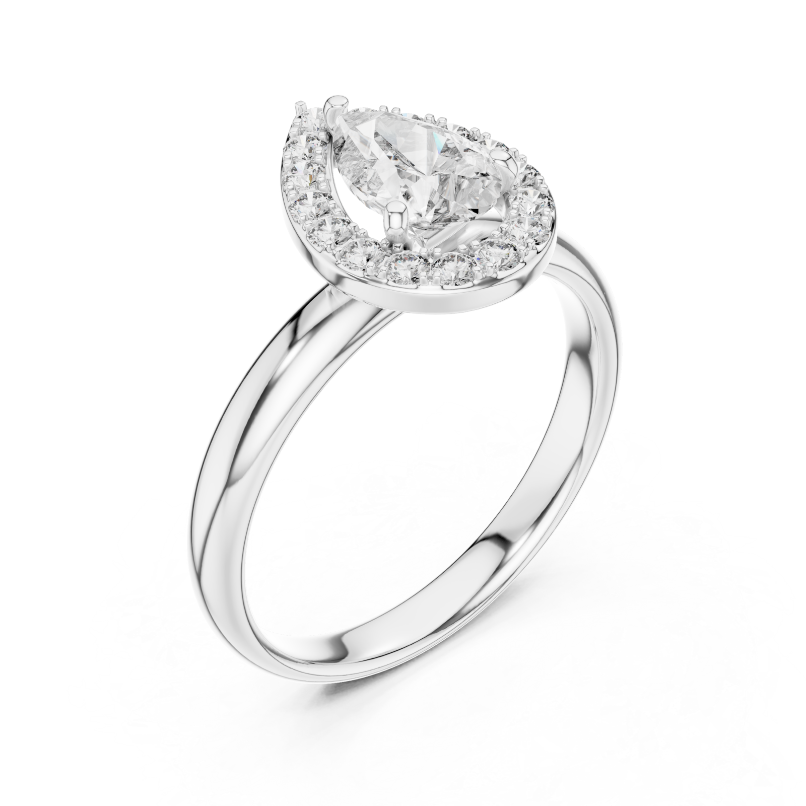  White Gold Serenity Promise Infinite Halo Stack Ring Right View