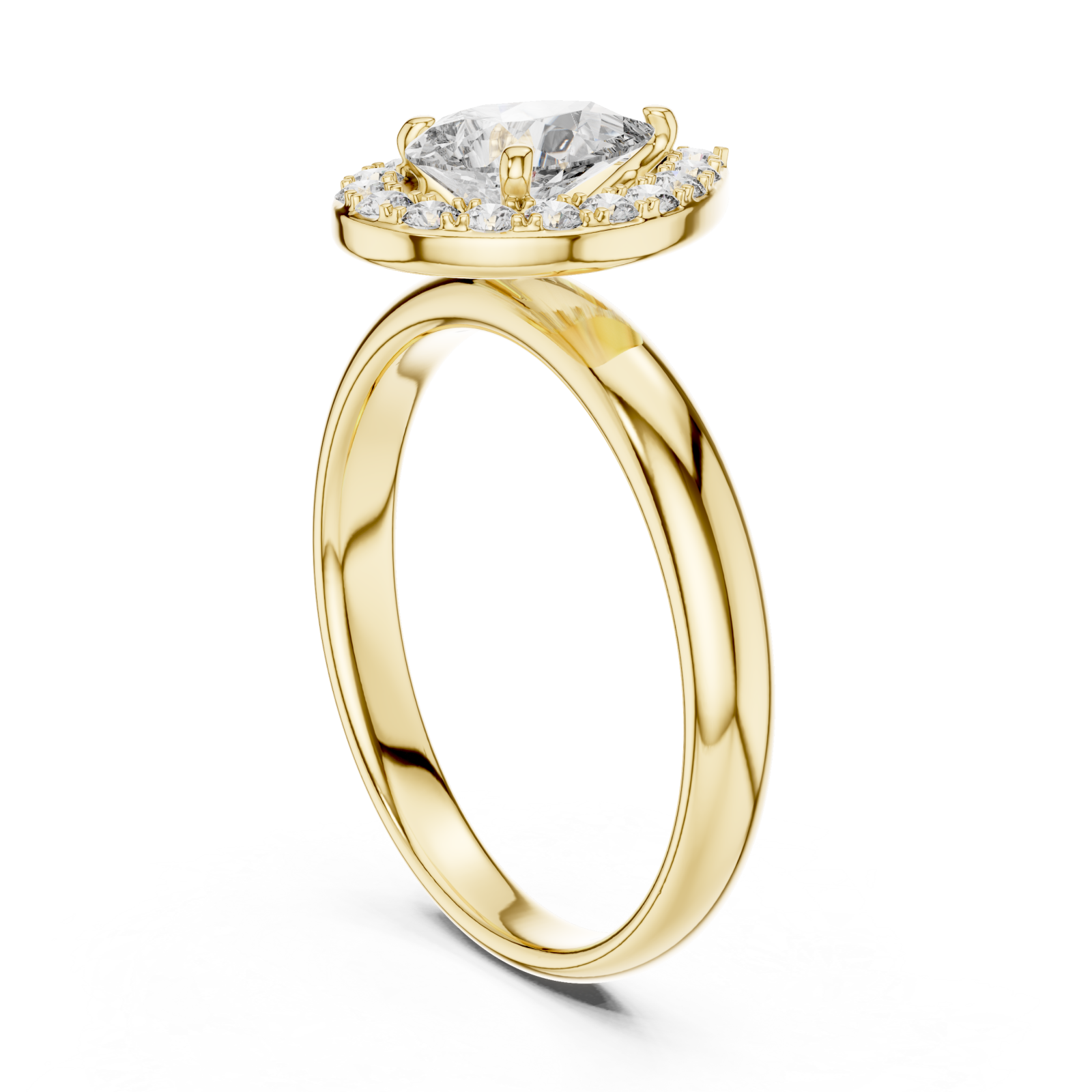  Gold Serenity Promise Infinite Halo Stack Ring Left View