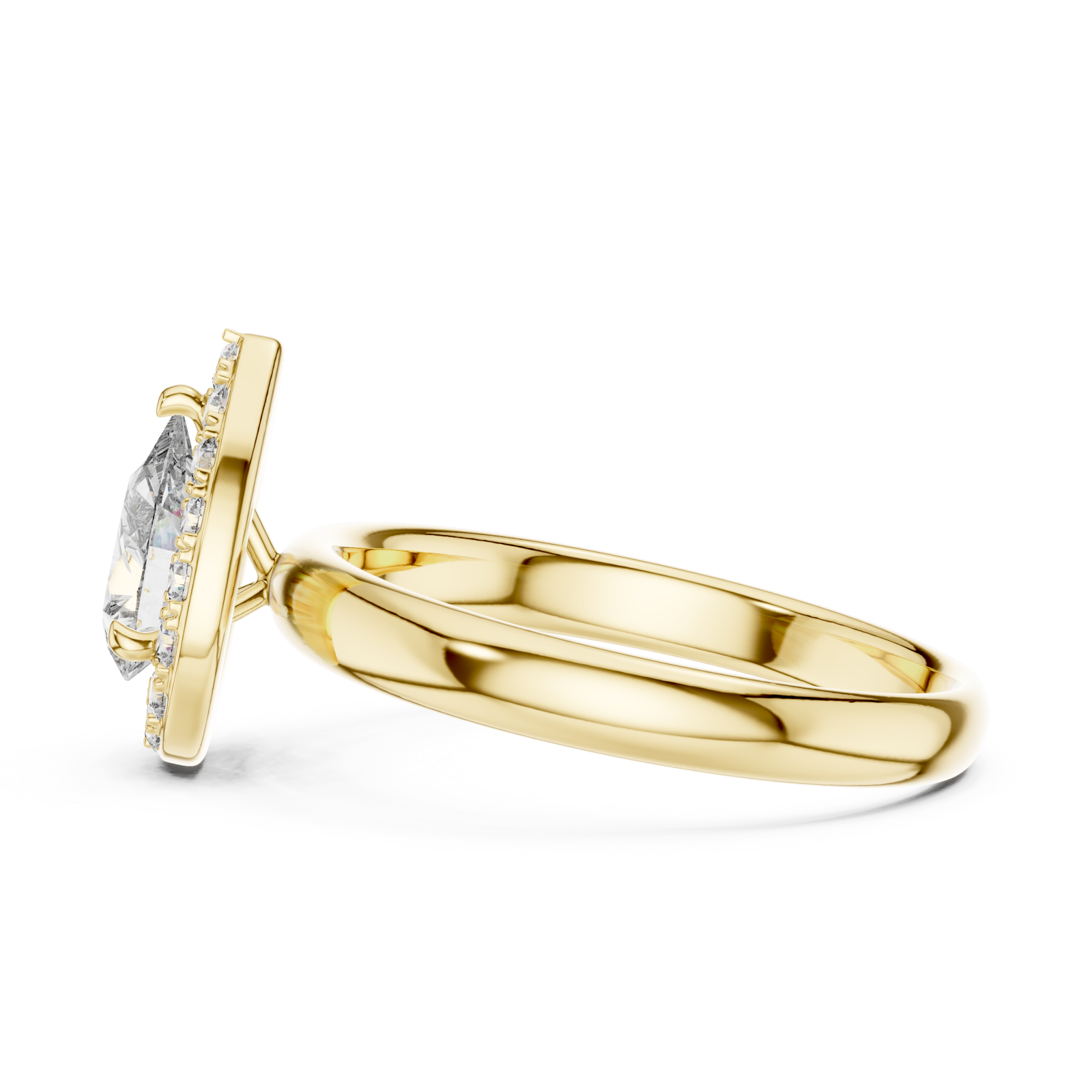  Gold Serenity Promise Infinite Halo Stack Ring Side View