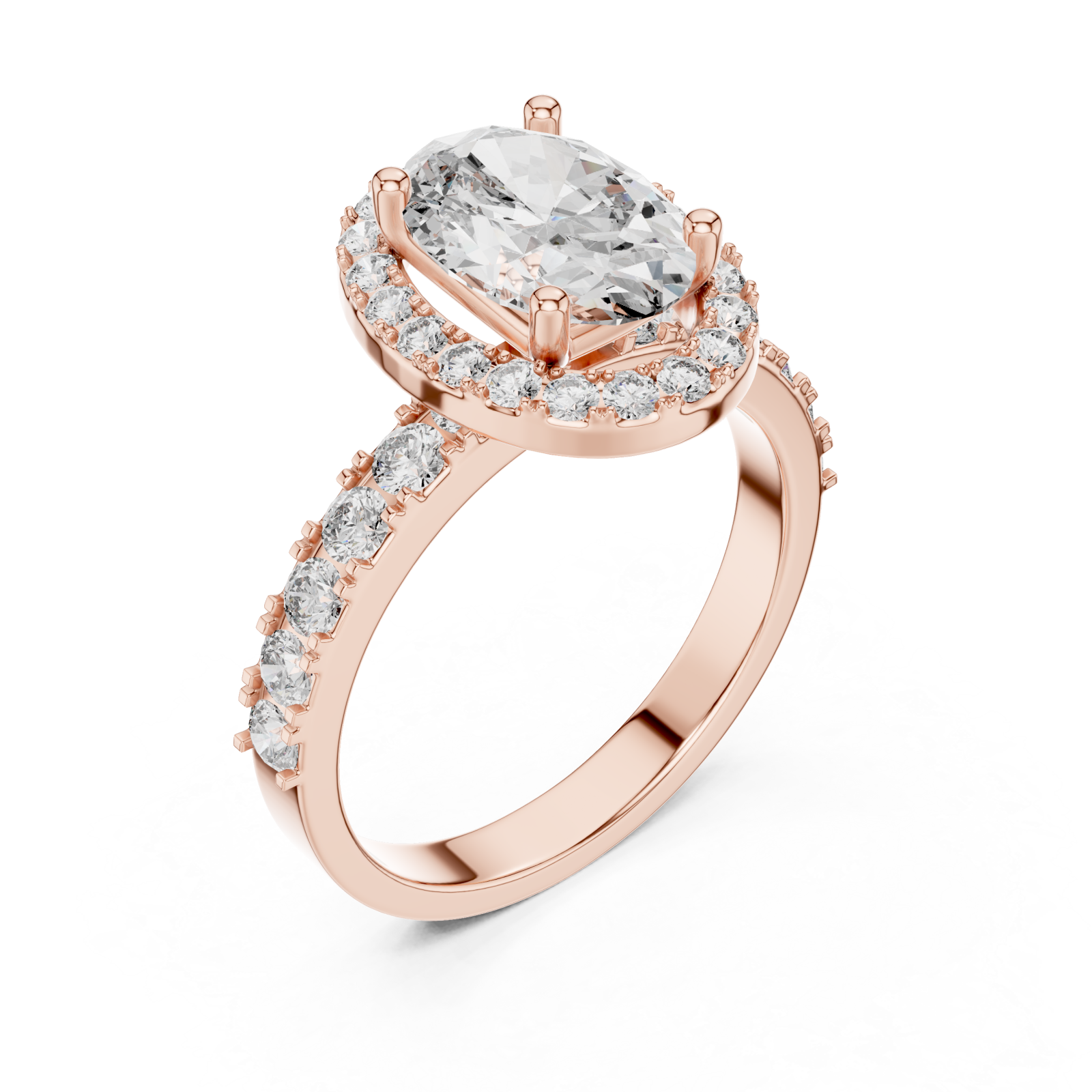  Rose Gold Eternal Embrace Modern Radiance Ring Right View