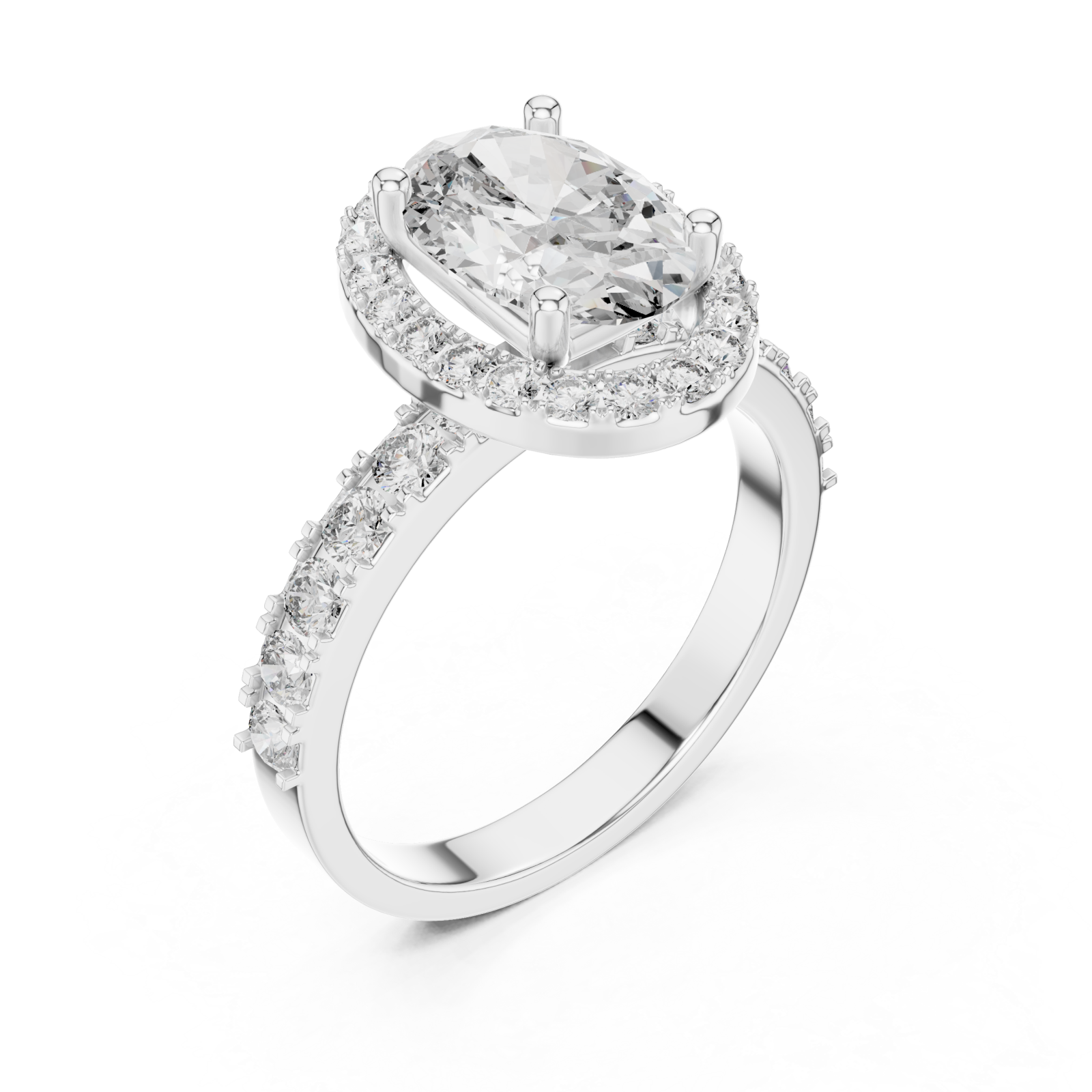  White Gold Eternal Embrace Modern Radiance Ring Right View