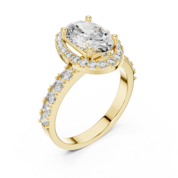 Gold Eternal Embrace Modern Radiance Ring Right View