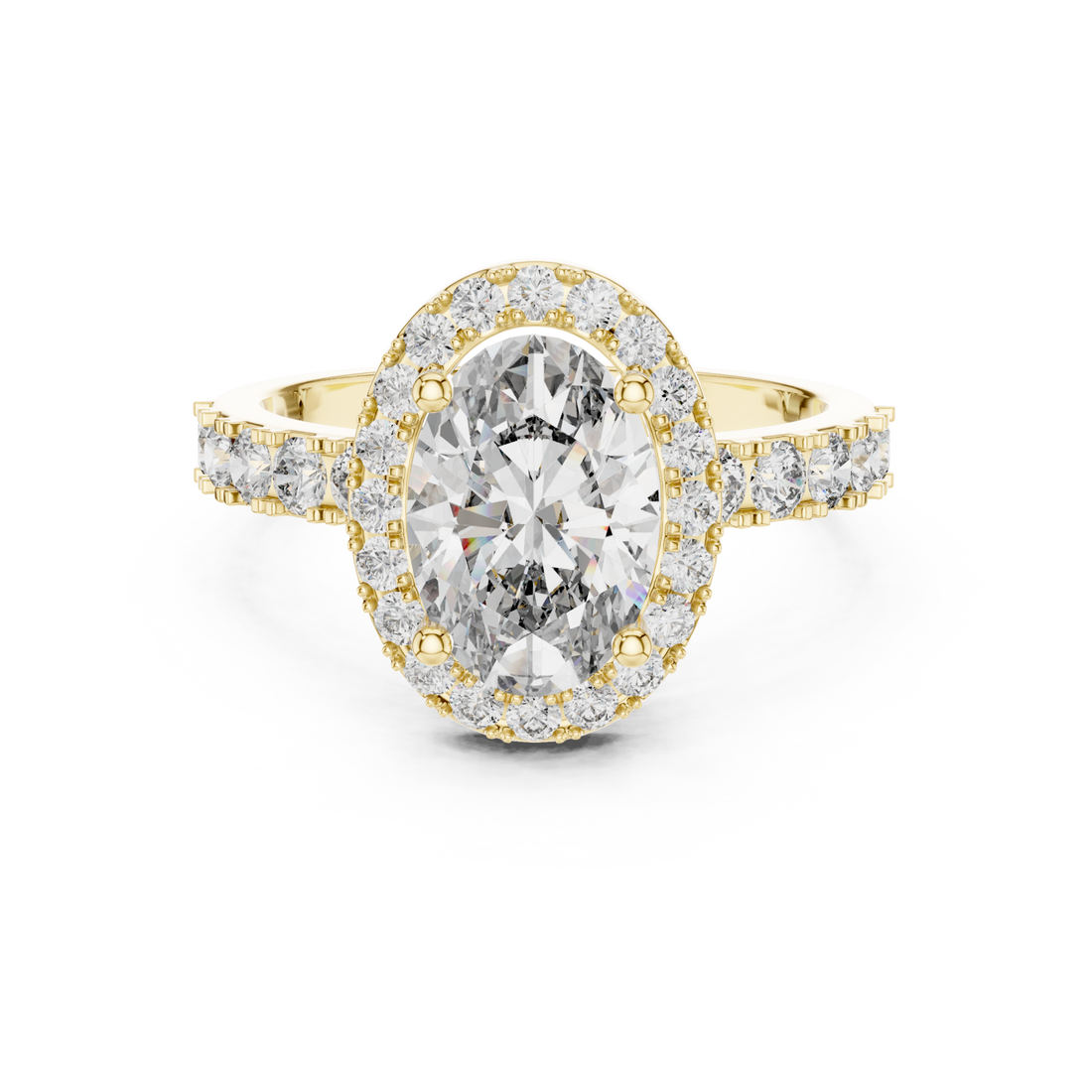 Gold Eternal Embrace Modern Radiance Ring Right View