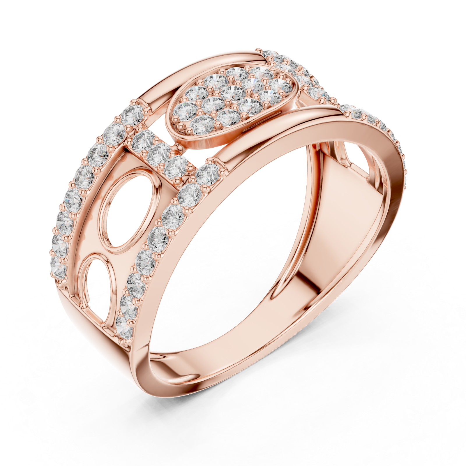  Rose Gold Enchanted Crest Embrace Ring Right View
