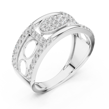  White Gold Enchanted Crest Embrace Ring Right View