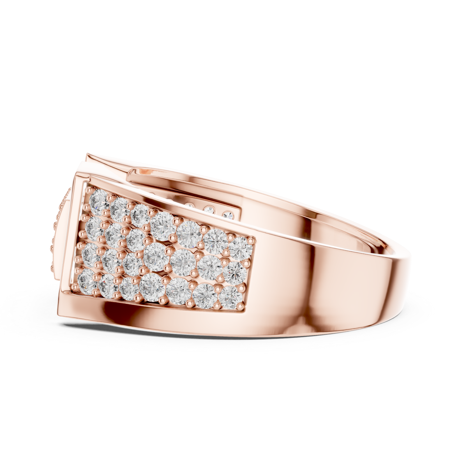  Rose Gold The Luxe Horizon PavÃ© Statement Band Side View