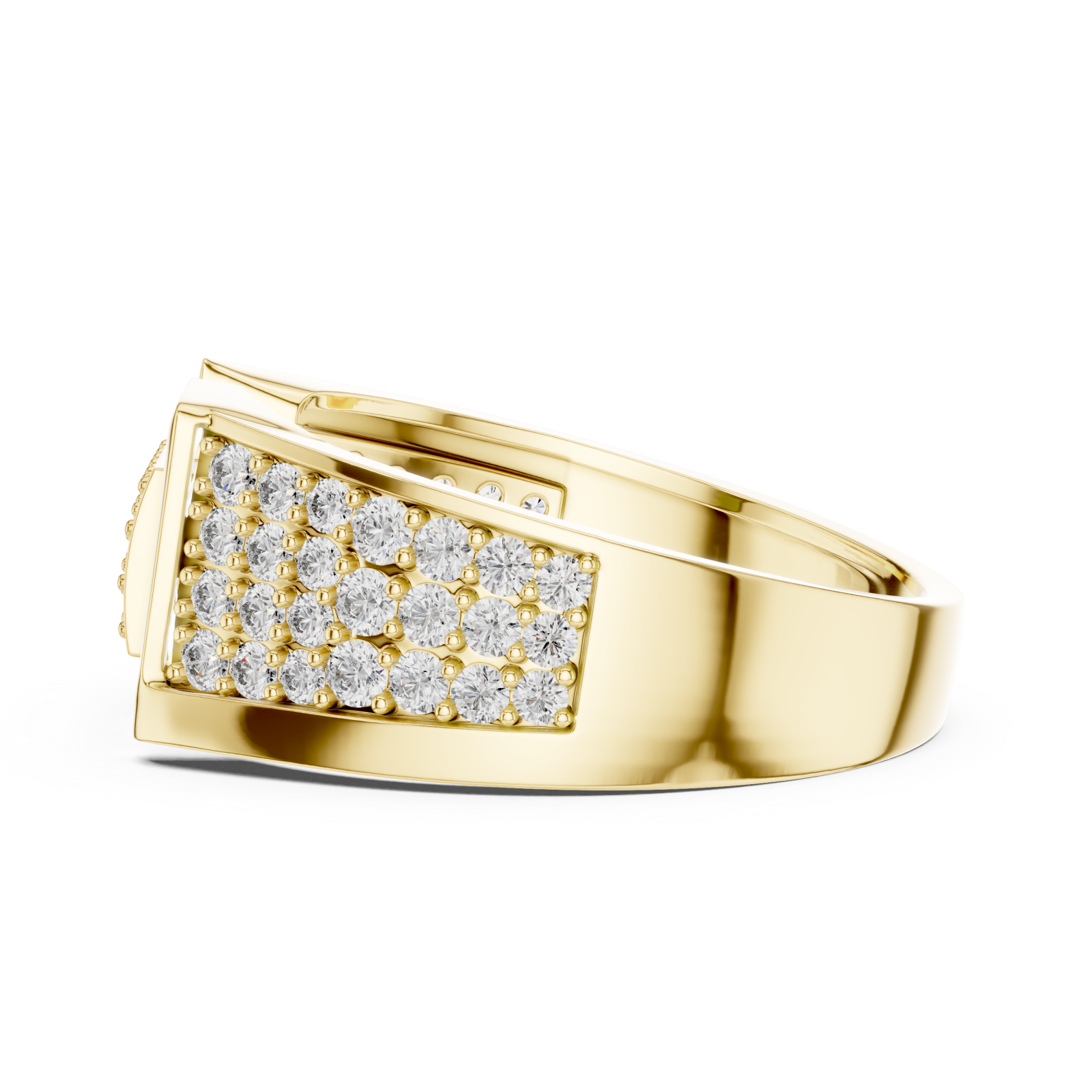  Gold The Luxe Horizon PavÃ© Statement Band Side View