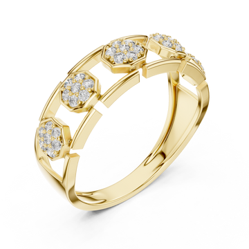Gold Radiant Harmony Fleur Ring Right View
