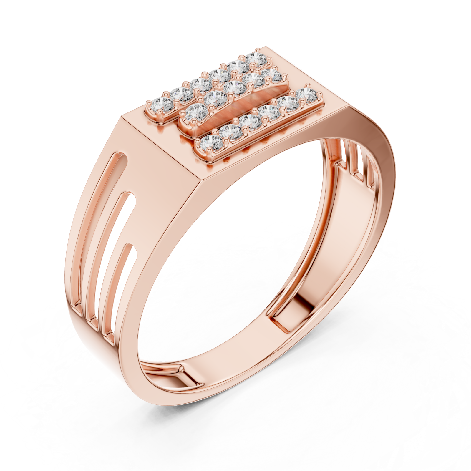 Rose Gold Twilight Pathway Artistry Band Ring Right View