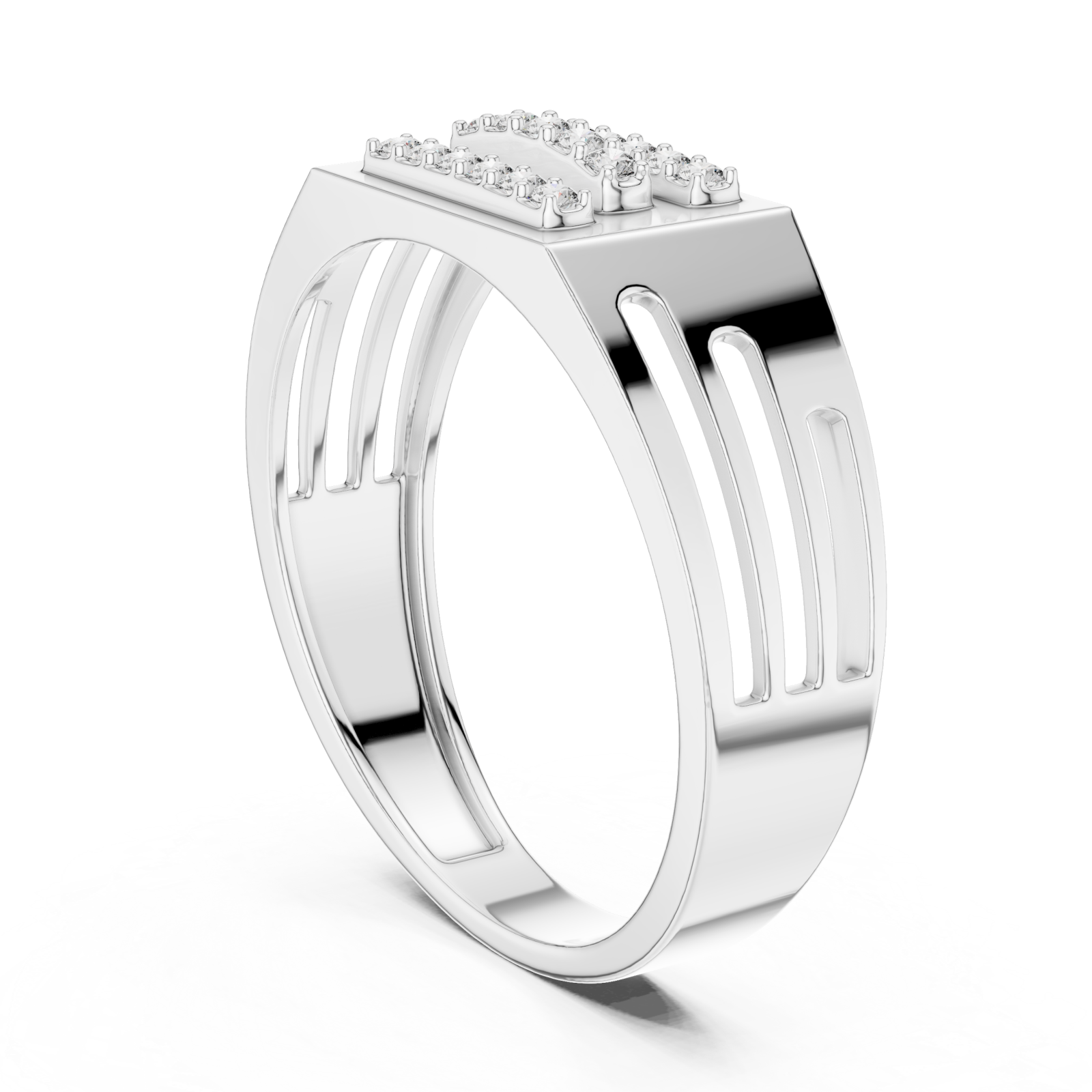  White Gold Twilight Pathway Artistry Band Ring Left View