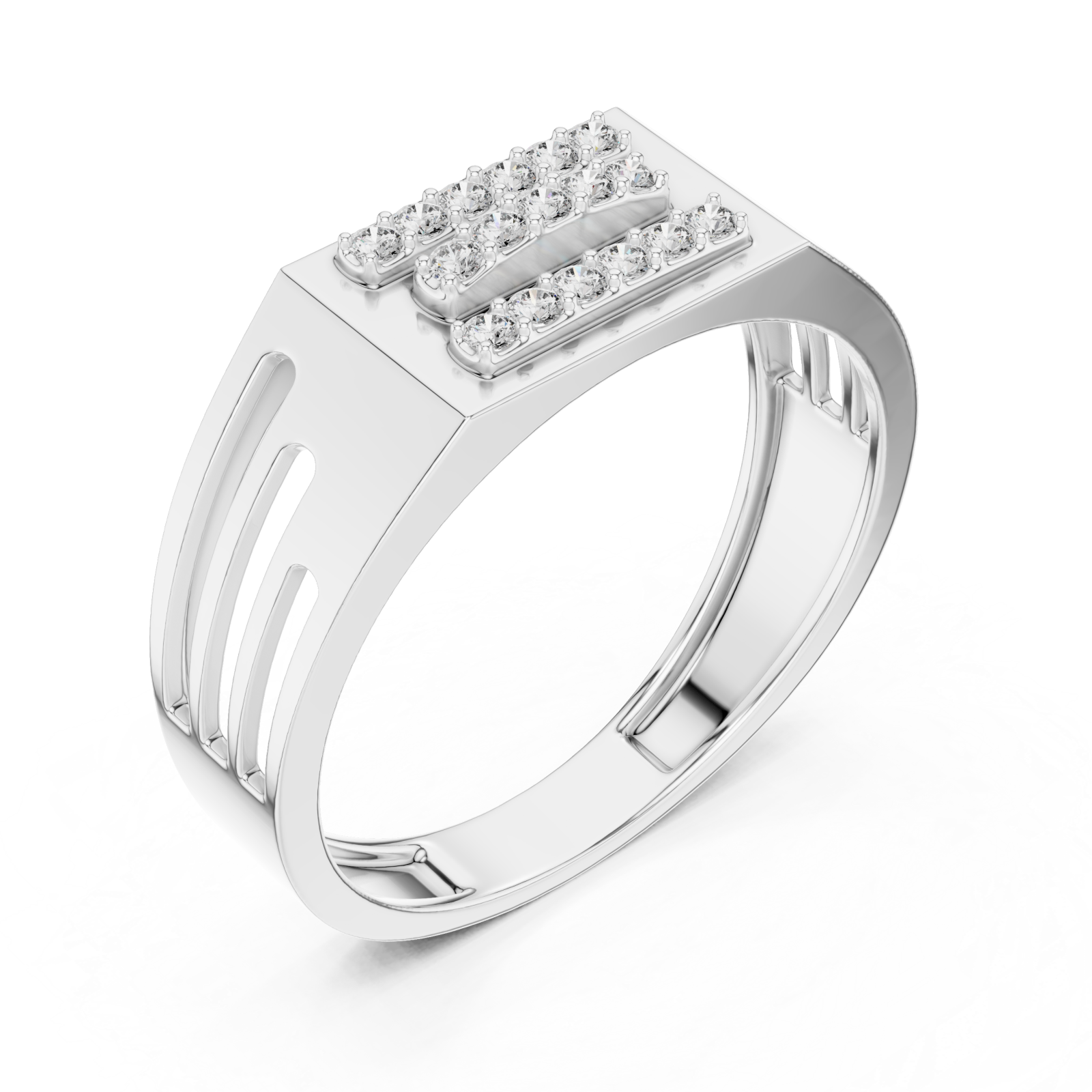  White Gold Twilight Pathway Artistry Band Ring Right View