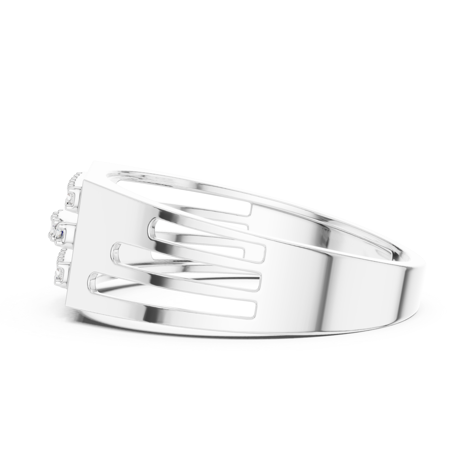  White Gold Twilight Pathway Artistry Band Ring Side View
