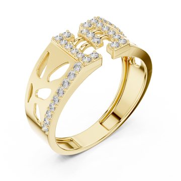 Gold Dawn Petal Radiance Classic Solitaire Ring Right View