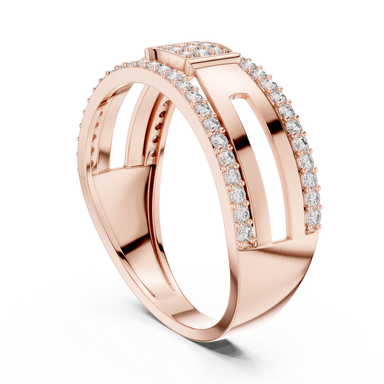  Rose Gold Celestial Harmony Signature Ring Left View