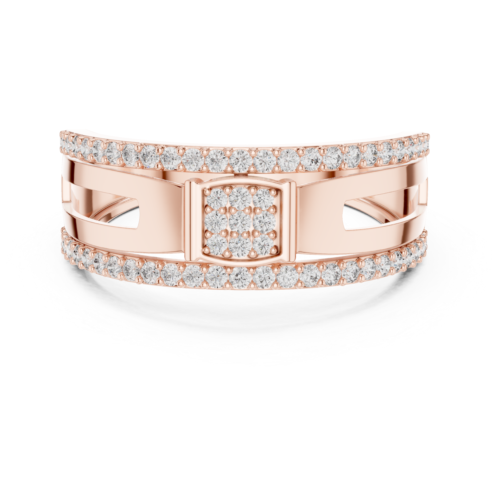  Rose Gold Celestial Harmony Signature Ring Front View