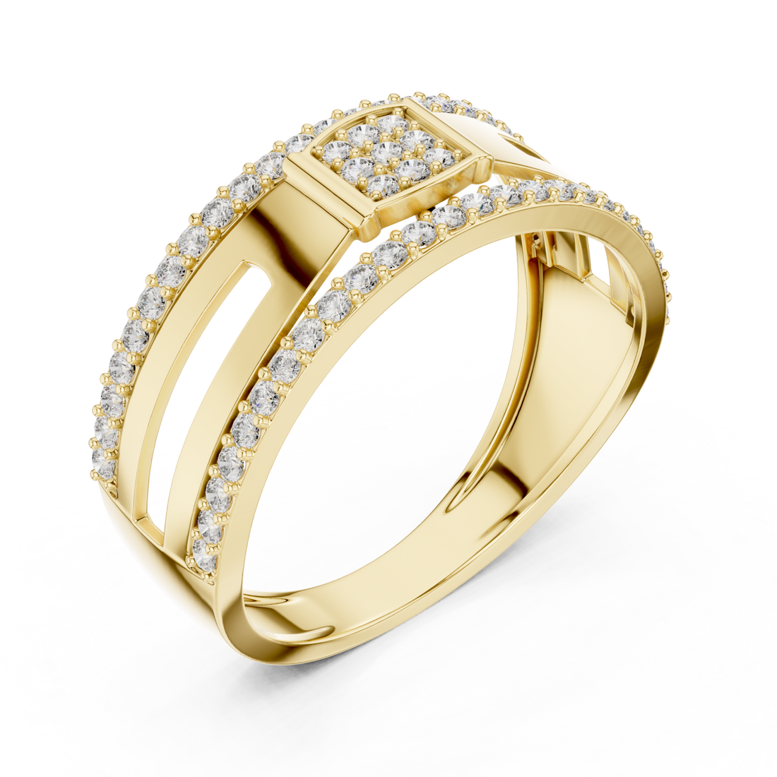 Gold Celestial Harmony Signature Ring Right View