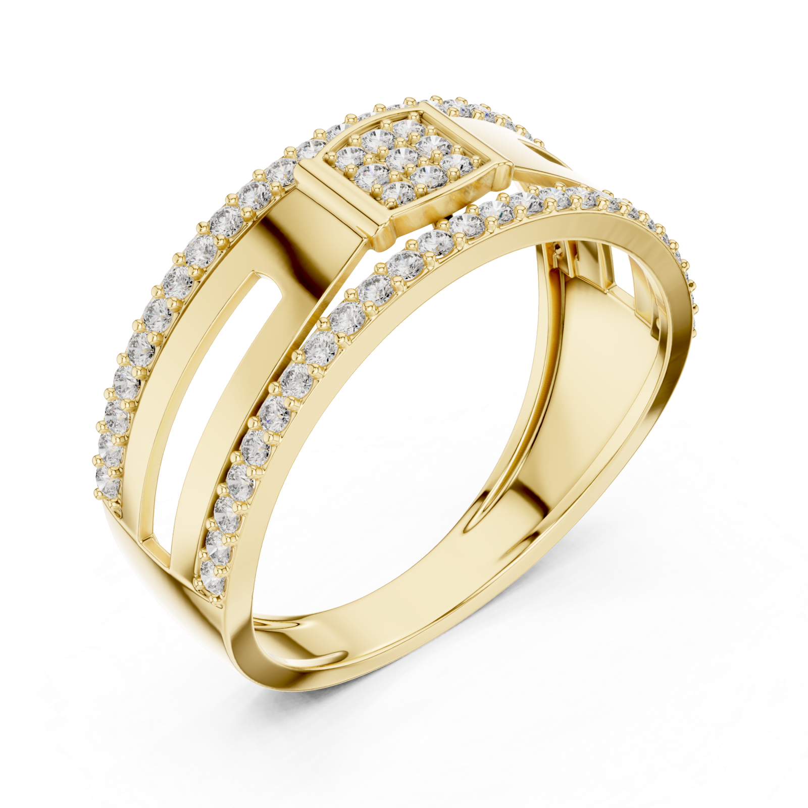 Gold Celestial Harmony Signature Ring Right View