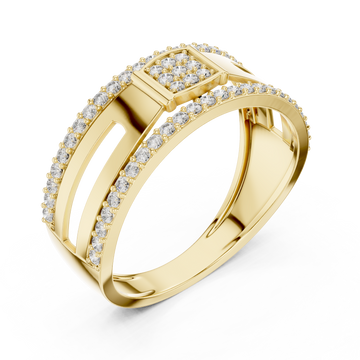 Gold Celestial Harmony Signature Ring Right View