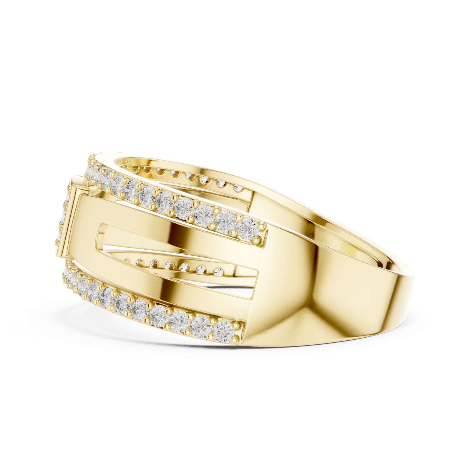  Gold Celestial Harmony Signature Ring Side View