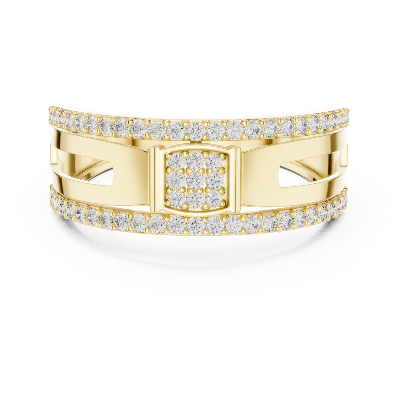  Gold Celestial Harmony Signature Ring Front View