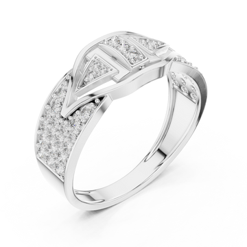  White Gold Radiant Luxe Embrace Statement Ring Right View