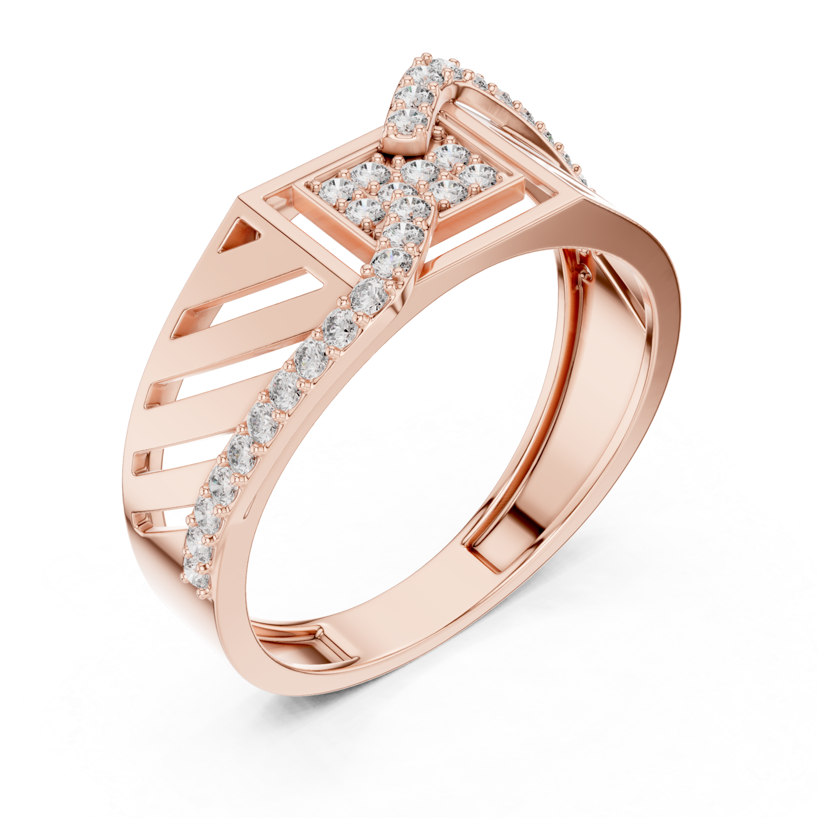  Rose Gold Opulent Arcadian Vibe Statement Band Right View