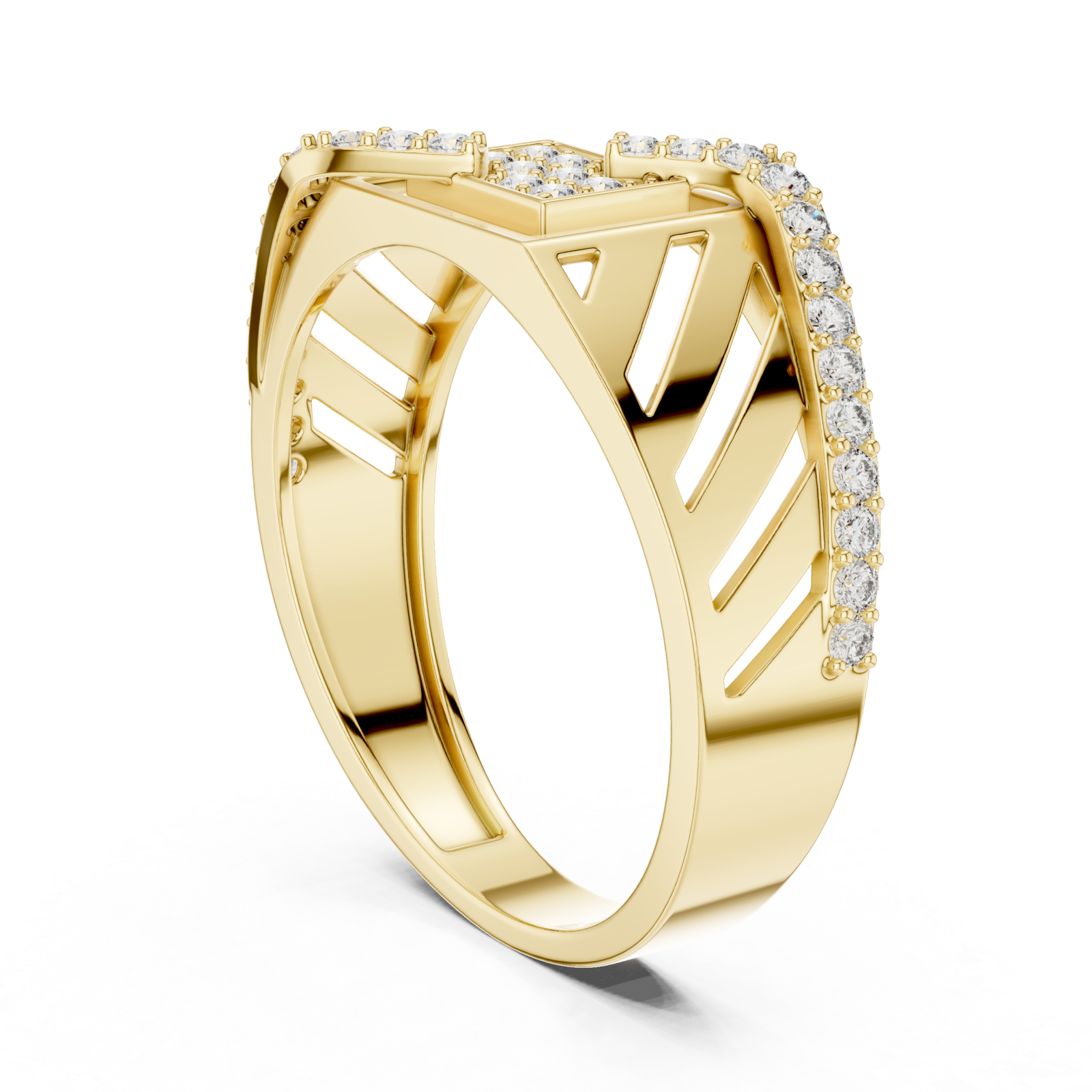  Gold Opulent Arcadian Vibe Statement Band Left View