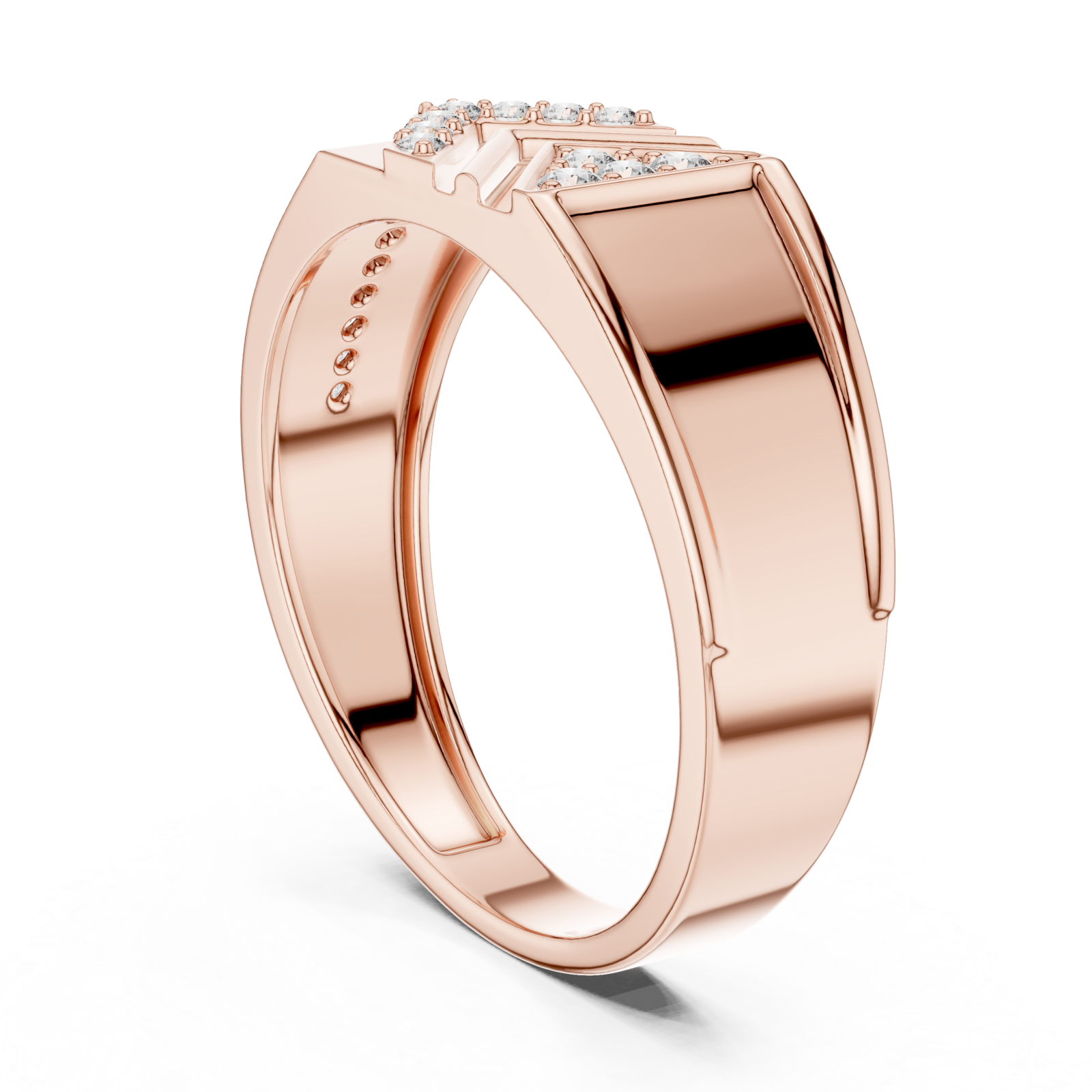  Rose Gold Celestial Bliss Signature Ring Left View