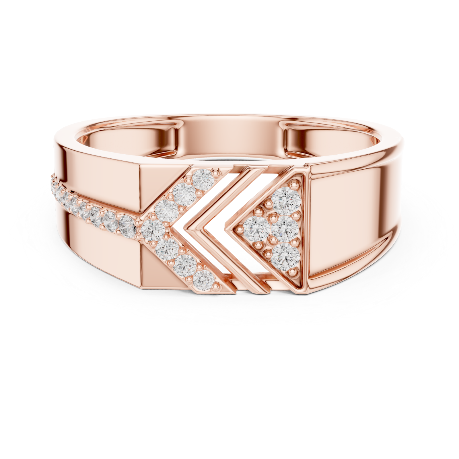  Rose Gold Celestial Bliss Signature Ring Front View