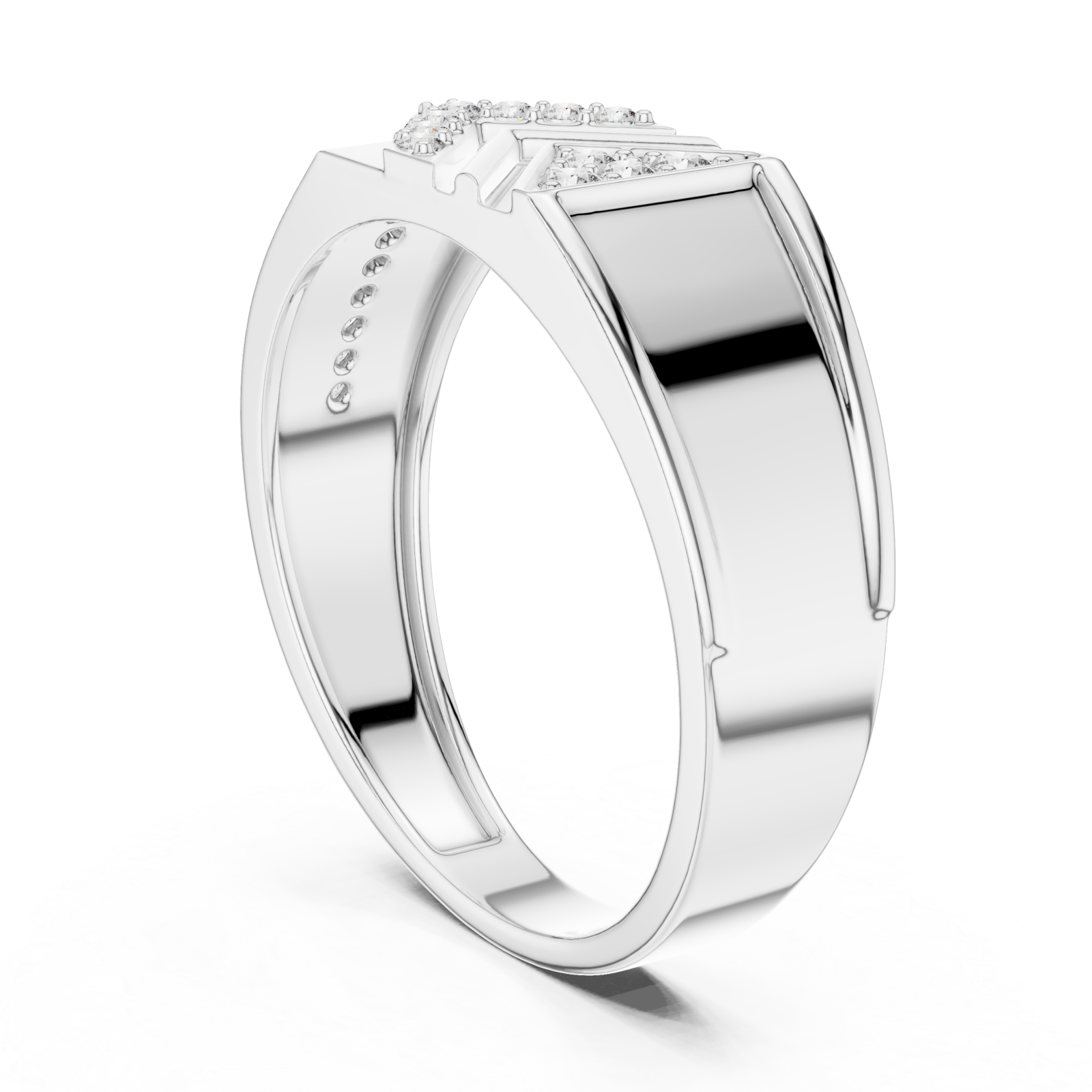  White Gold Celestial Bliss Signature Ring Left View