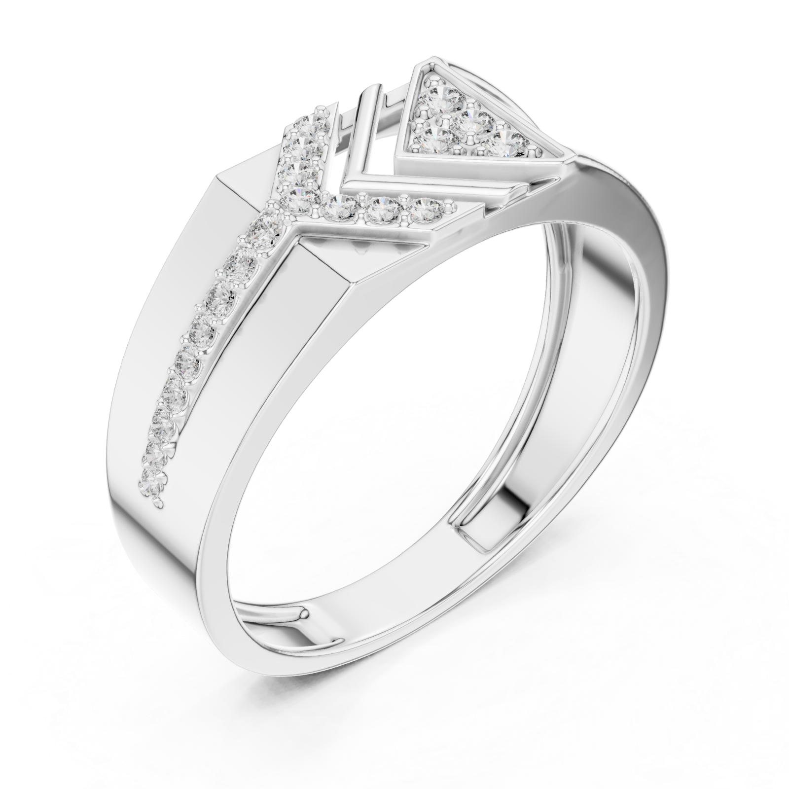  White Gold Celestial Bliss Signature Ring Right View