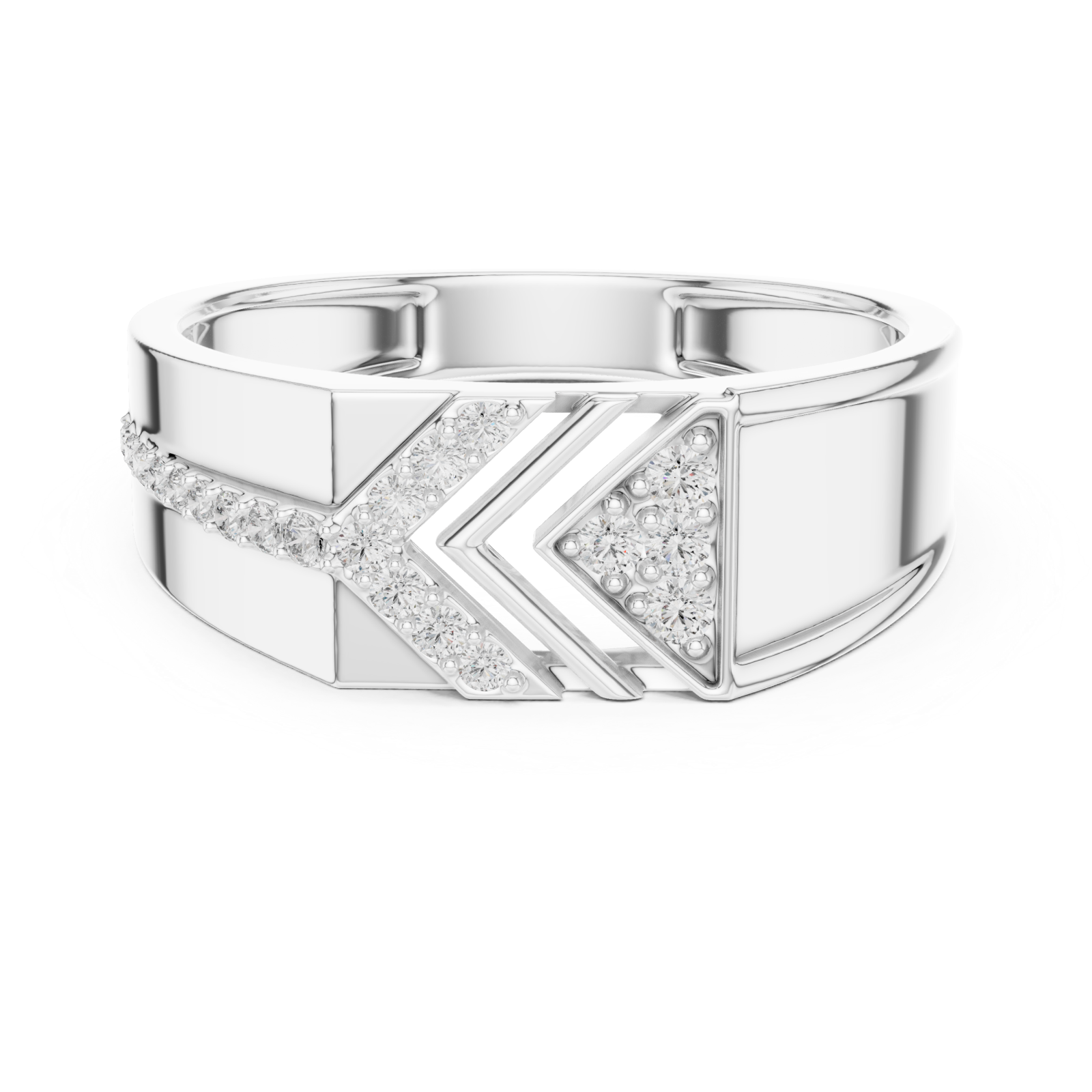  White Gold Celestial Bliss Signature Ring Front View