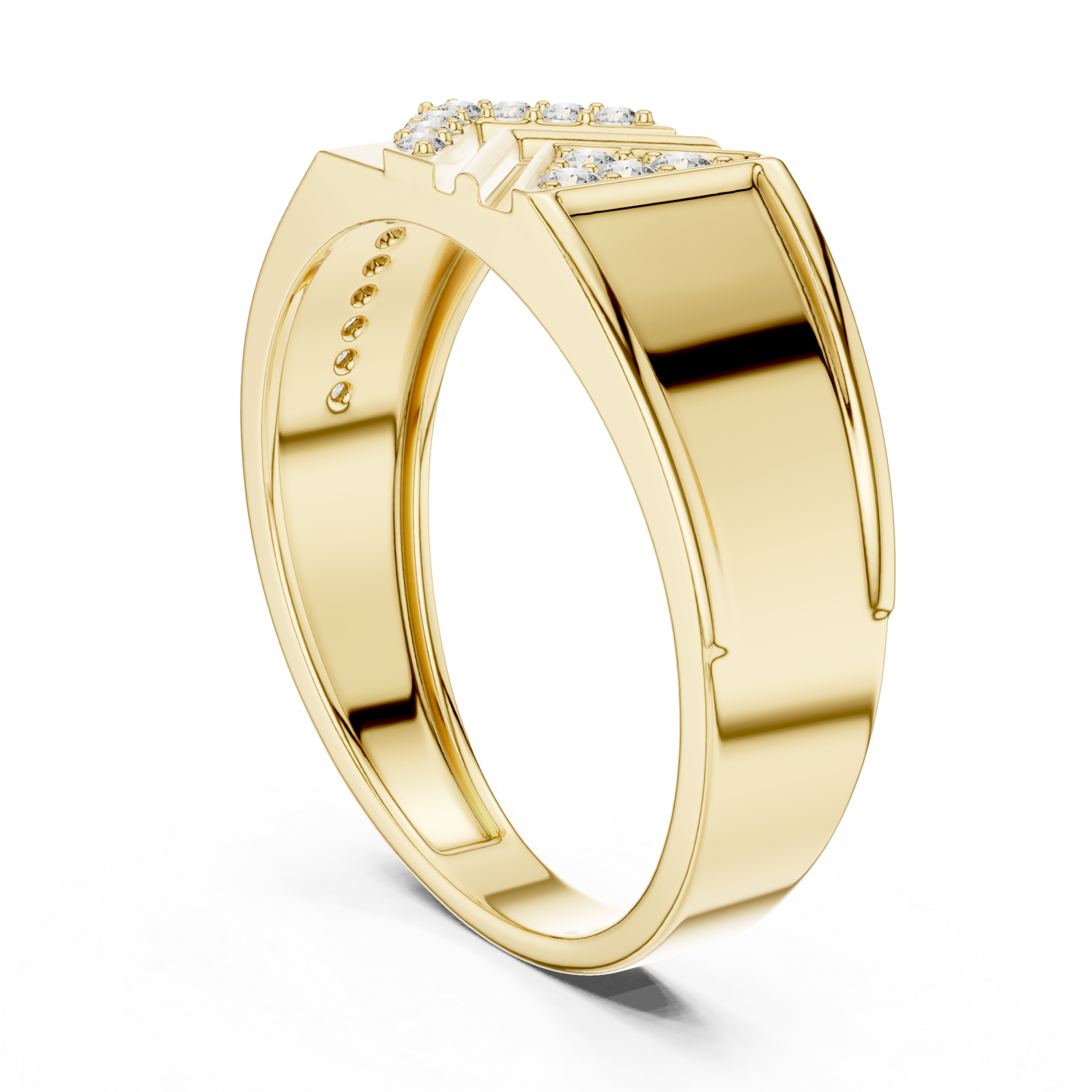  Gold Celestial Bliss Signature Ring Left View