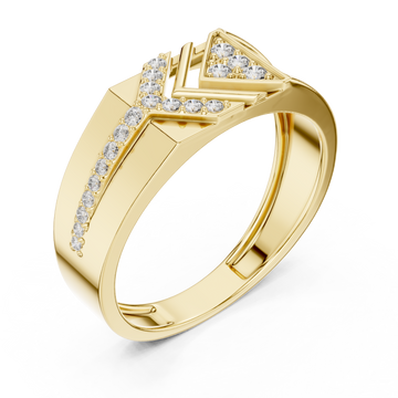 Gold Celestial Bliss Signature Ring Right View
