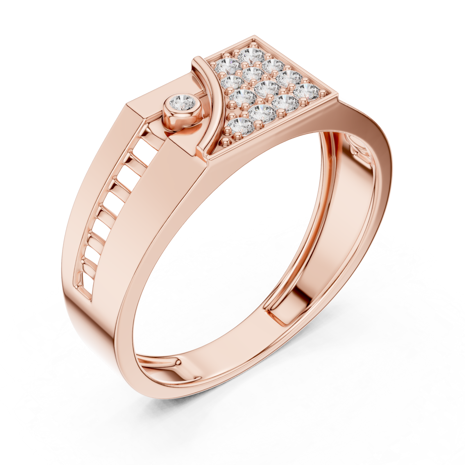  Rose Gold Horizon Window Signature Statement Band Right View