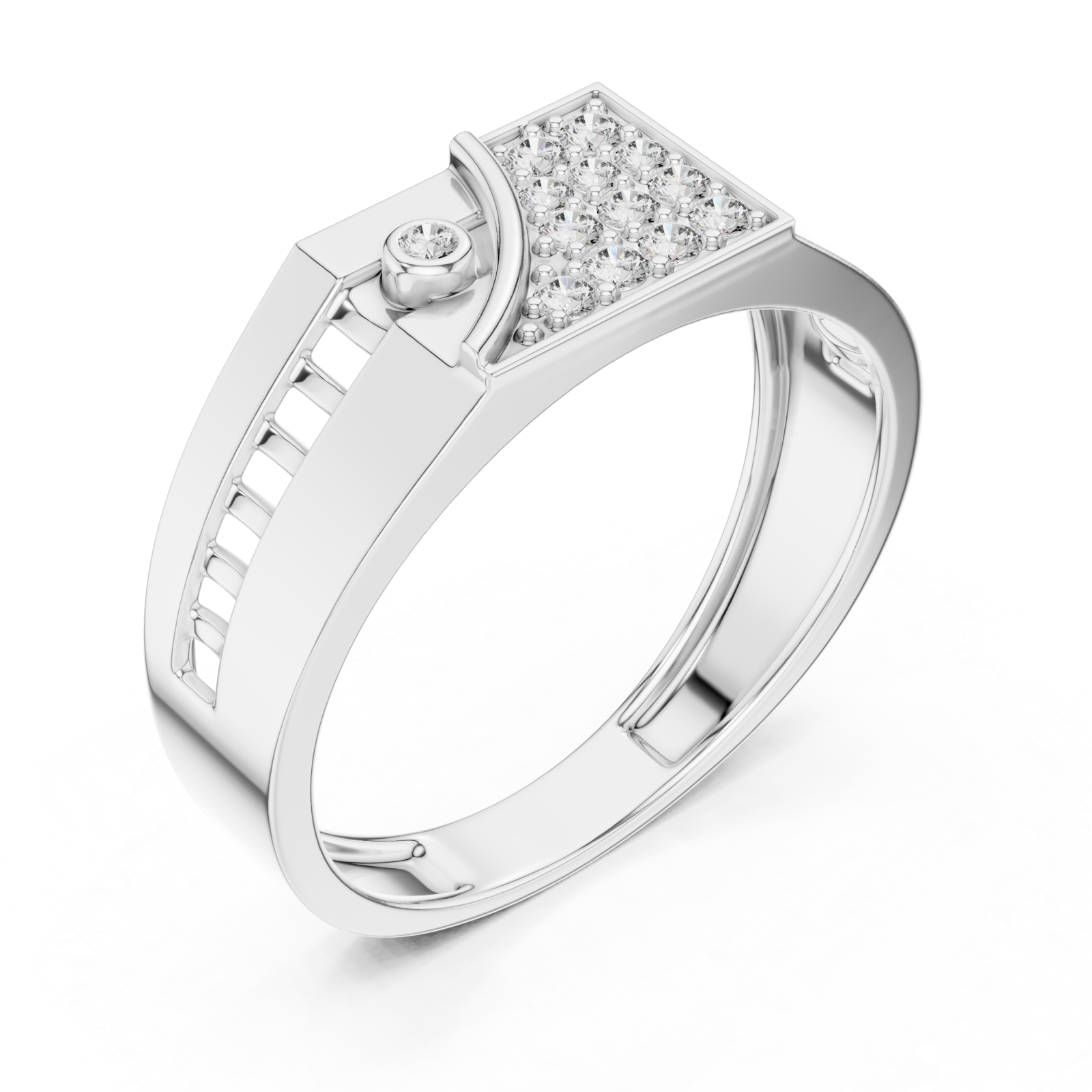  White Gold Horizon Window Signature Statement Band Right View