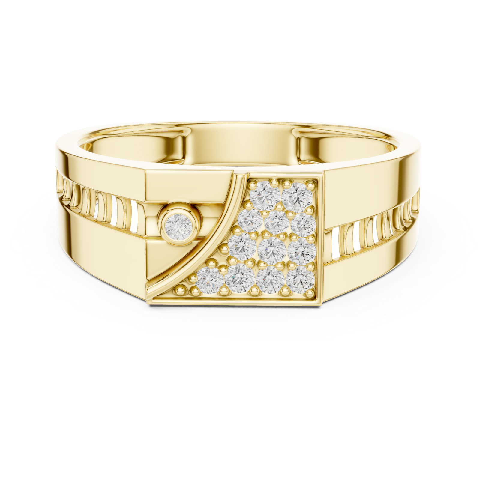  Gold Horizon Window Signature Statement Band Front View