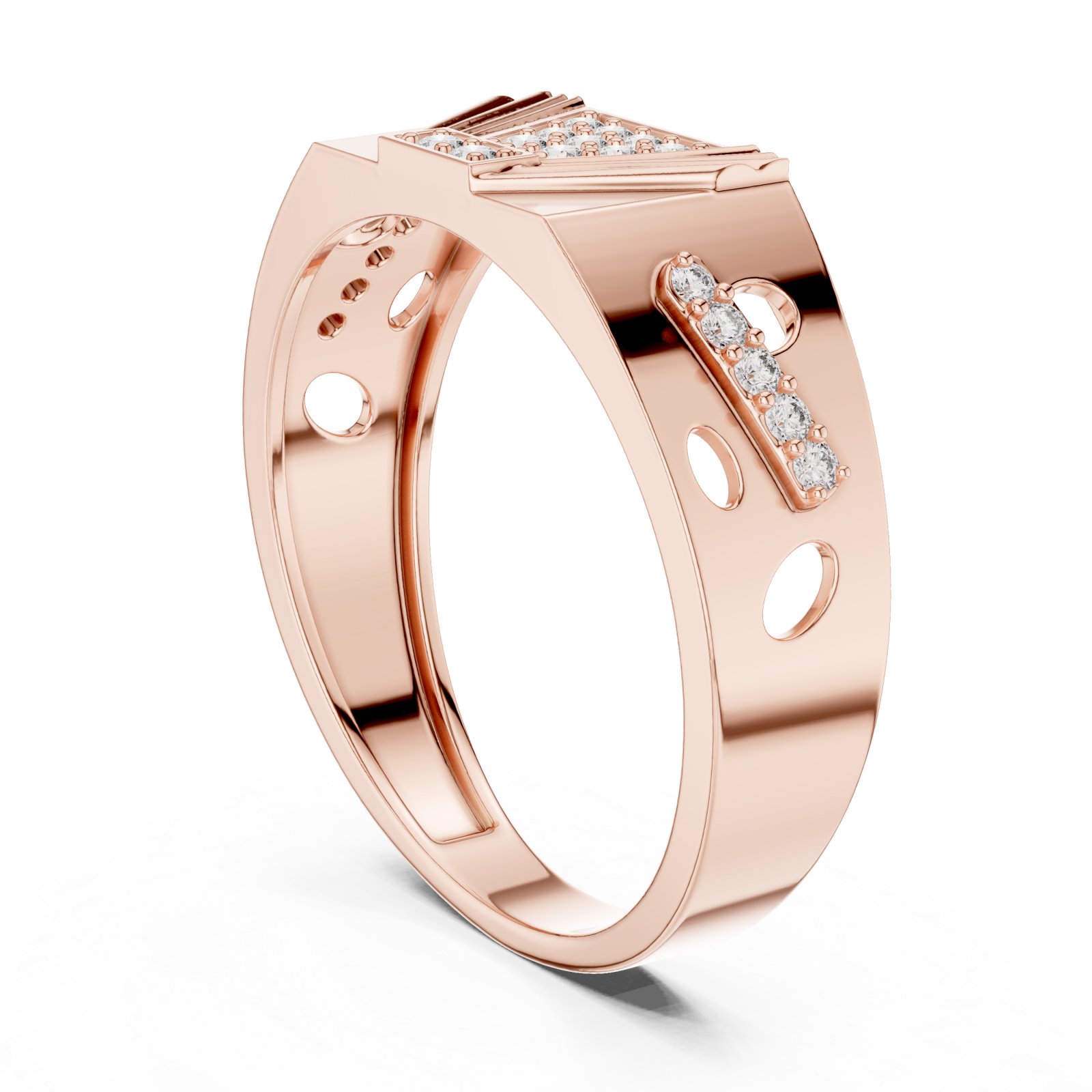  Rose Gold Twilight Echo Signature Ring Left View