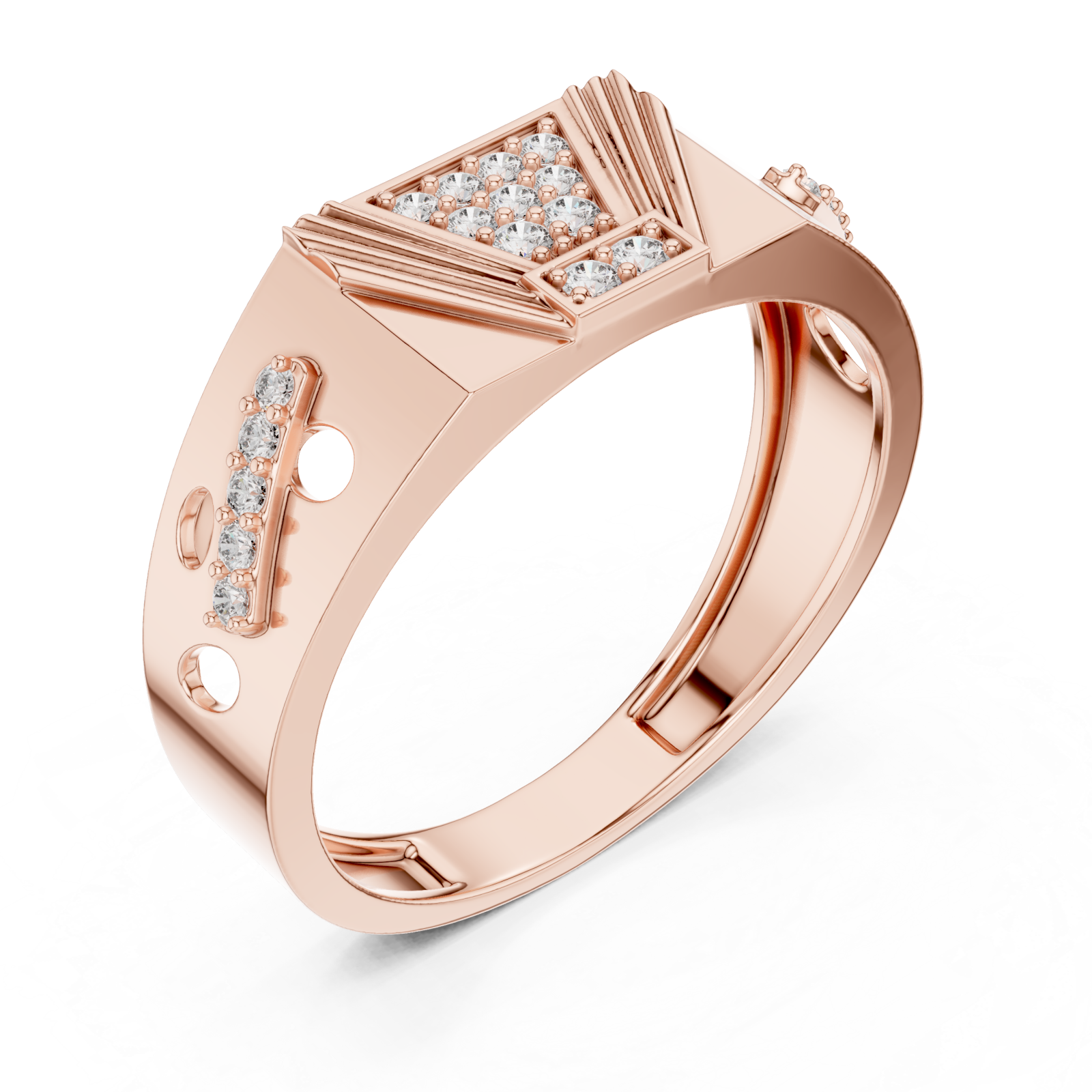  Rose Gold Twilight Echo Signature Ring Right View