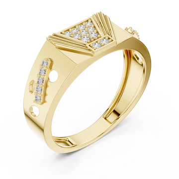 Gold Twilight Echo Signature Ring Right View