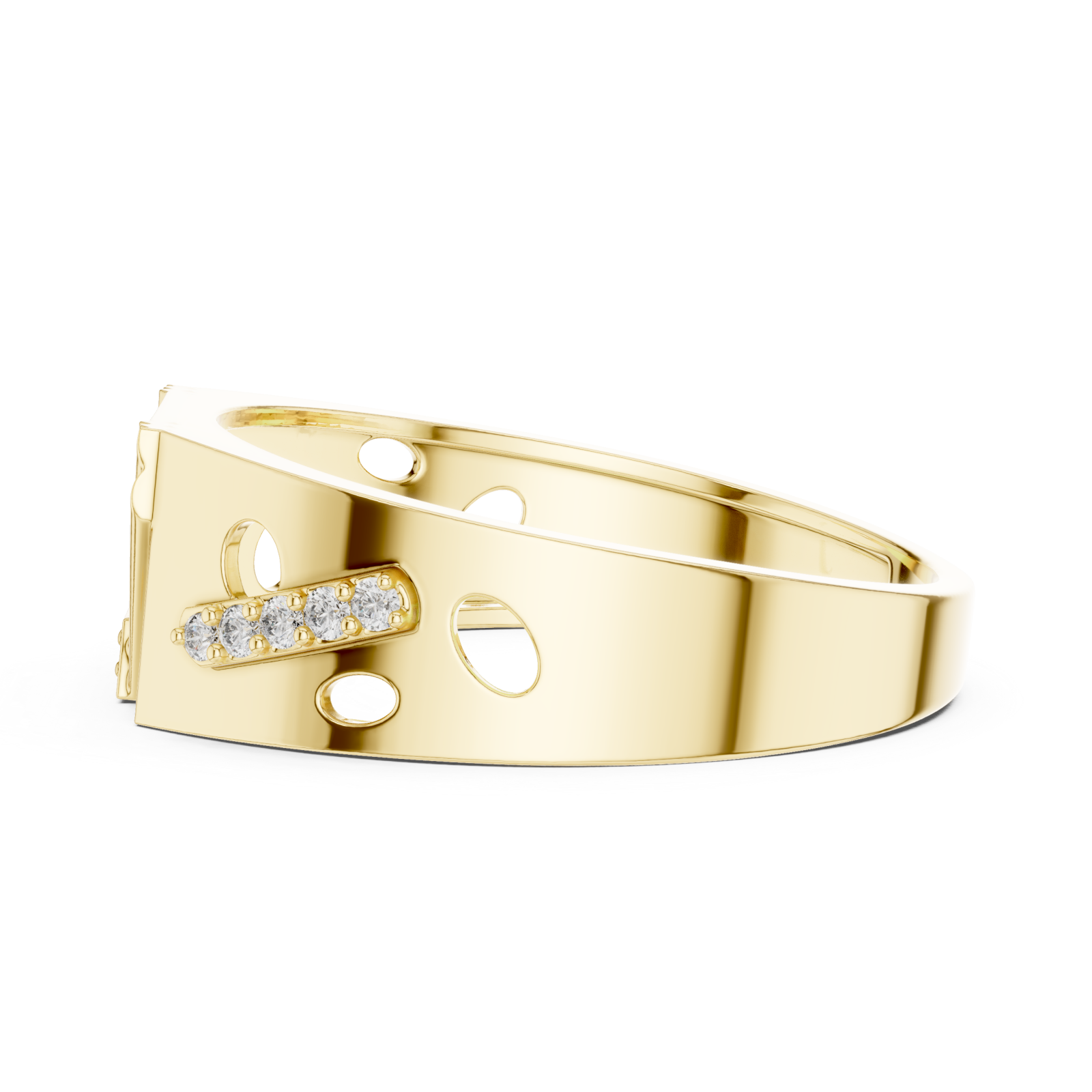 Gold Twilight Echo Signature Ring Side View