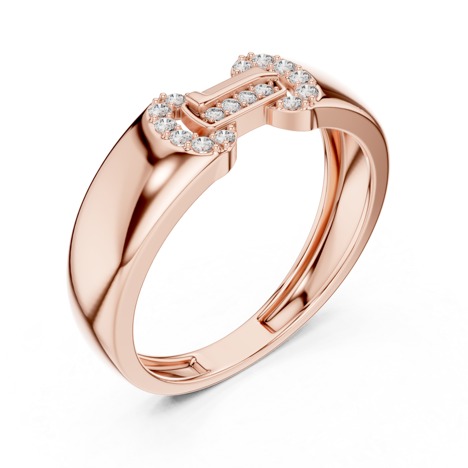  Rose Gold Gentle Echo Modern Band Right View