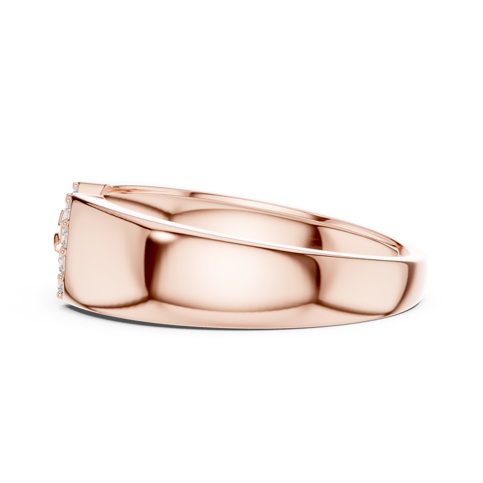  Rose Gold Gentle Echo Modern Band Side View