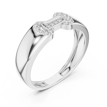  White Gold Gentle Echo Modern Band Right View