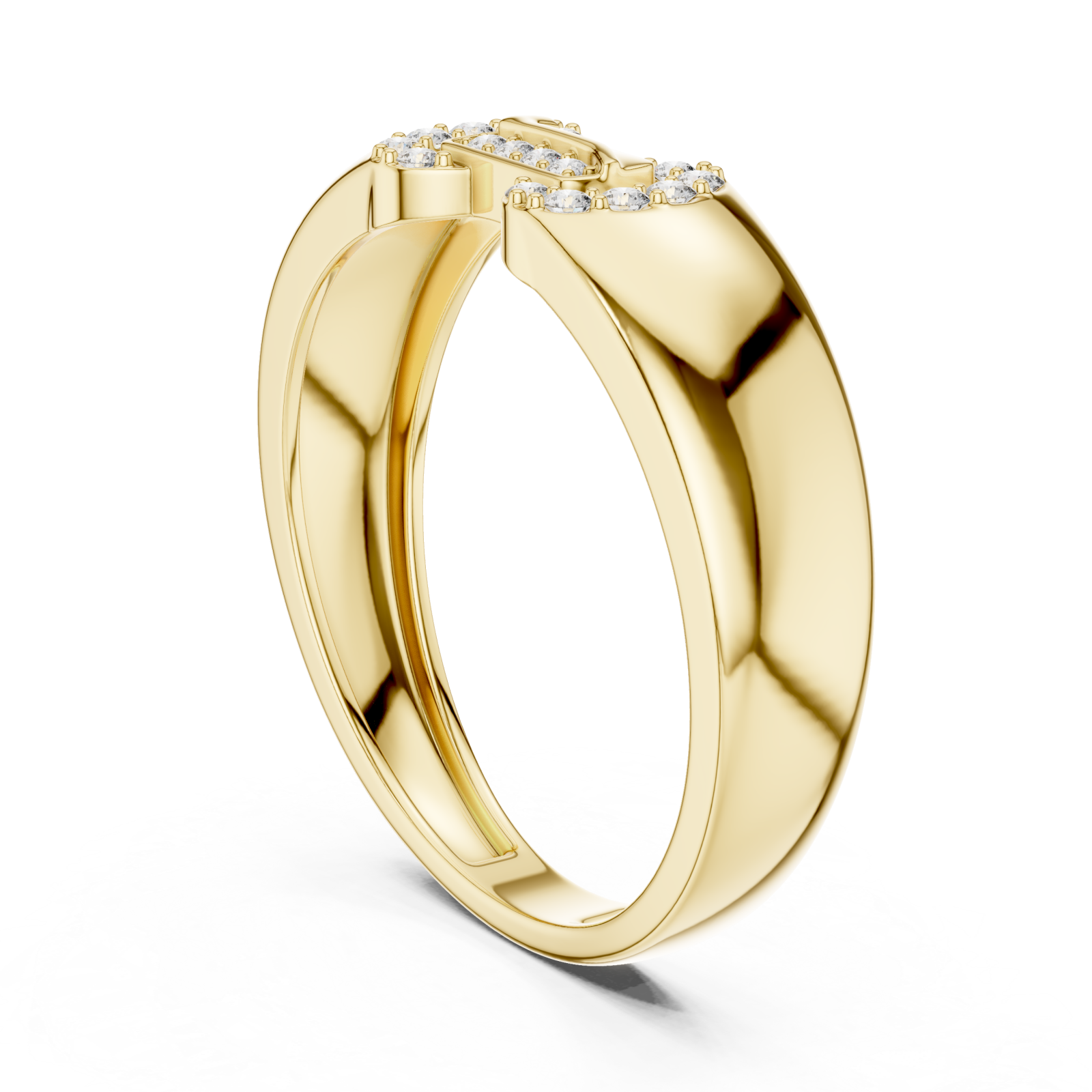  Gold Gentle Echo Modern Band Left View